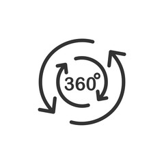 Angel 360 degree icon template black color editable. Angel 360 degree symbol Flat vector sign isolated on white background. Simple logo vector illustration for graphic and web design.