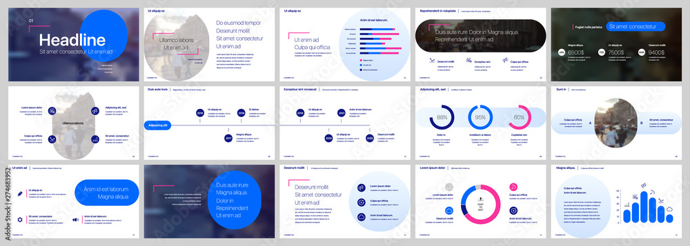 Poster Presentation template, minimalist infographic elements on white background. Vector slide template for business project presentations and marketing.