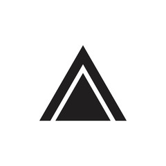 simple geometric triangle logo vector