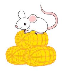 ねずみと黄金の米俵 イラスト