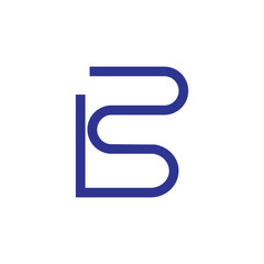 letter b2 abstract line logo vector