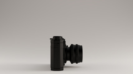 Black Vintage Camera with Adjustable Lens 3d illustration 3d render