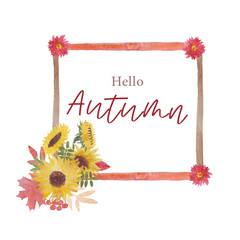 Autumn frame and bouquet for cards, invitations, and other design projects.