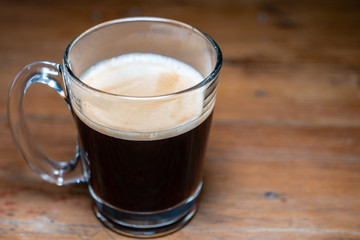 Hot Black coffee in White Cup