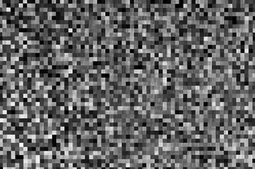 Pixel pattern of a digital glitch / Abstract black and white pixel pattern background of a digital glitch.