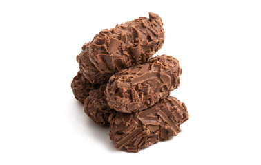 chocolate truffles isolated
