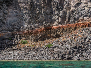 Volcanic rock and sea. Pantelleria, Sicily, Italy