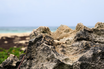 Rocks on the beach in Mexico