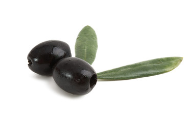 black olives isolated
