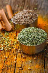  all indian spices , cooking background 