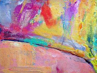 Colorful sweet colors abstract background oil paint.