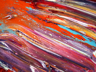Hand draw colorful oil paint abstract background and texture.