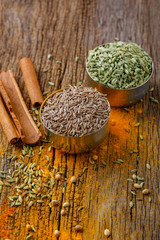  all indian spices , cooking background 