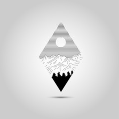 Obraz premium abstract drawing of mountains