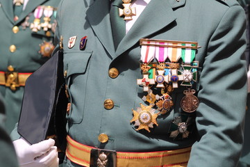 Medallas de un Guardia Civil del Ej&eacute;rcito de Espa&ntilde;a