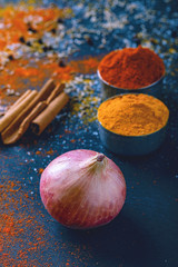  all indian spices , cooking background 
