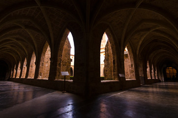 Fototapeta na wymiar Interior view of the Monasterio de Piedra, Zaragoza province, Spain