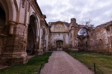Fototapeta na wymiar Interior view of the Monasterio de Piedra, Zaragoza province, Spain