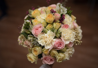 Wedding bouquet roses