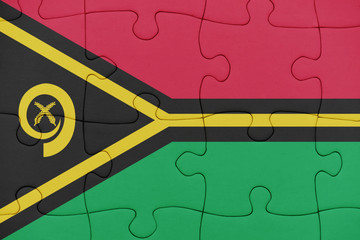 puzzle with the national flag of Vanuatu.