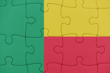 puzzle with the national flag of benin.