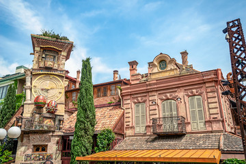  overlooking the clock tower of the Rezo Gabriadze Marionette Theater, in the old Tbilisi city. incredibly exciting and interesting during the puppet show