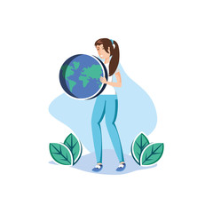 Woman avatar with planet design