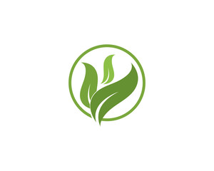 Logos of green leaf ecology nature element vector icon 
