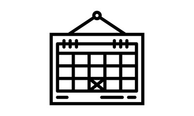 Calendar sign icon for scheduling and event planning