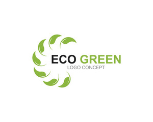 Logos of green leaf ecology nature element vector icon 