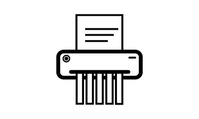 Paper shredder line icon vector image