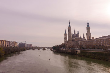 Obraz premium Basilica of Our Lady of the Pillar, Zaragoza, Spain.