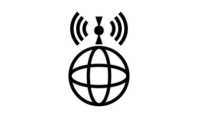 World wifi icon for global internet connectivity