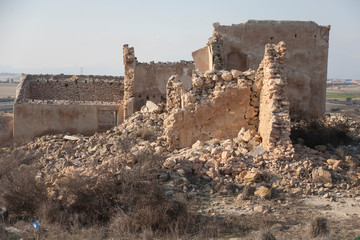 Derilict buildings, Spain.