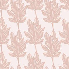 vector seamless pattern with leaves