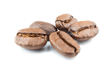 coffee beans on white background