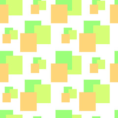 Colored squares on a white background, seamless pattern, vector