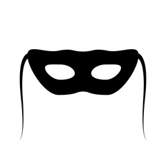 BDSM black mask on white background, vector