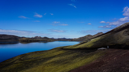 The volcanic landscape of the central highlands of Iceland