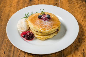 パンケーキセット Very delicious homemade pancake set
