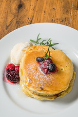 パンケーキセット Very delicious homemade pancake set