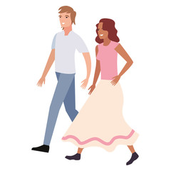 man and woman characters avatars