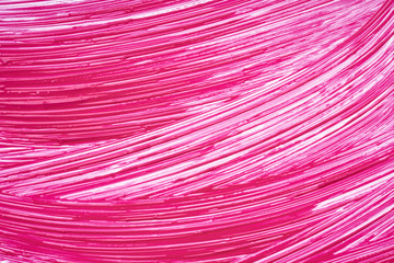 Pink strokes and texture mascara or acrylic on a white background