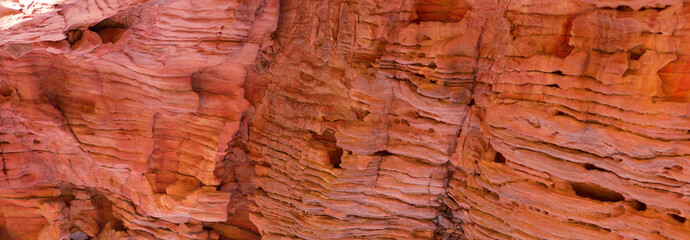 Coloured Canyon is a rock formation on South Sinai (Egypt) peninsula. Desert rocks of multicolored sandstone background.	