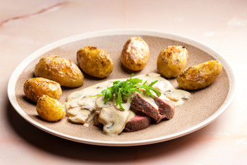 turkey roulade with goat cheese