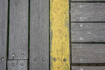 weathered boardwalk wooden planks with nails