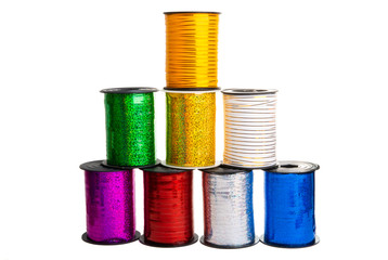 decorative ribbon for balloons isolated