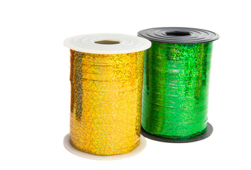 decorative ribbon for balloons isolated