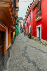 Colorful street in La Paz, Bolivia