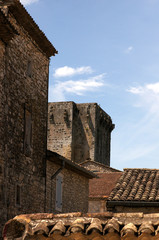 Une vue du château de Montclus